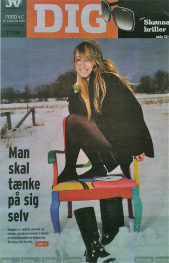 'Woman in the Chair' ©Jydske Veskysten Magazine interview 2010 Photo: Timo Battefeld